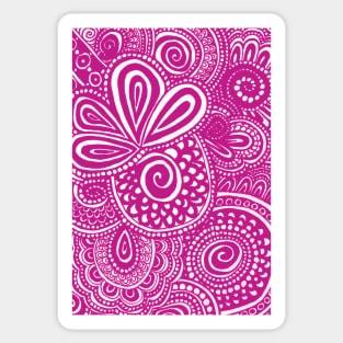 Fuschia Pina Swirls Sticker